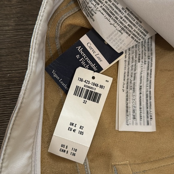 Abercrombie & Fitch The 90s Straight Ultra High Rise Pant Silver Metallic - Picture 8 of 12